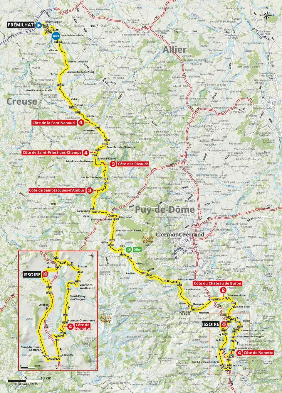 Map Criterium du Dauphiné 2025 stage 2