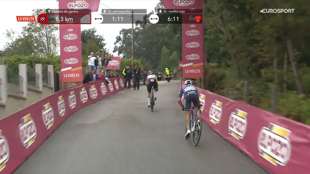 Mikel Landa lost a sprint to Egan Bernal in shortened stage 16