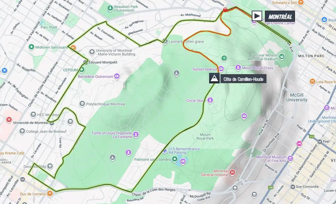Mapa GP Montréal 2025