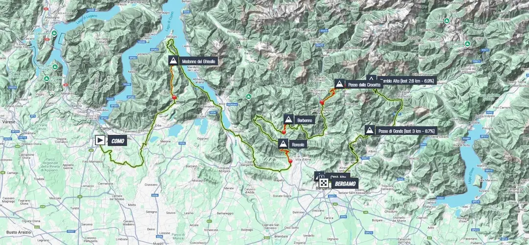 Mapa Il Lombardia 2025