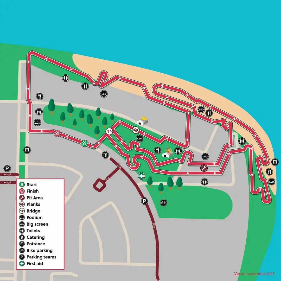 Map of the Antwerp Cyclocross World Cup Race 2025