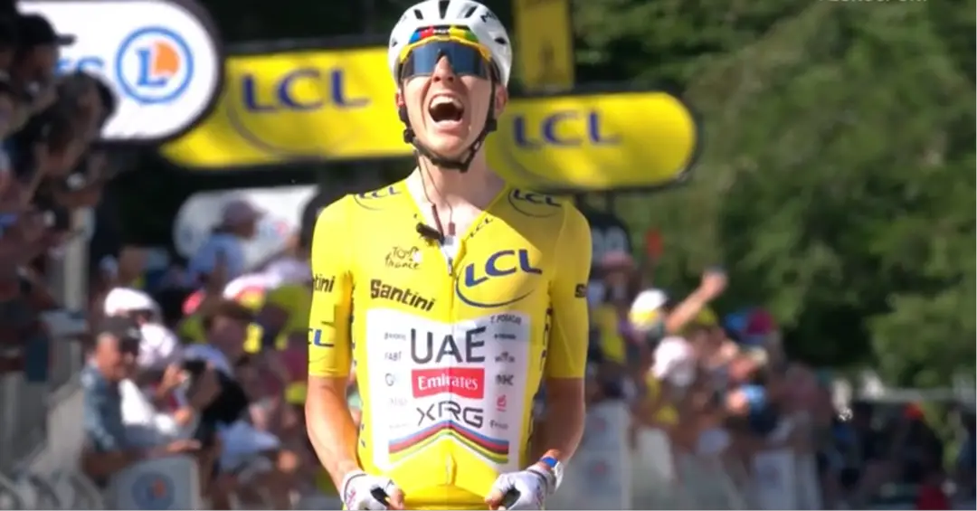Tadej Pogacar wins in Le Lioran