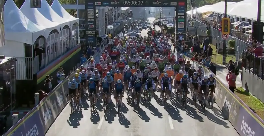 The peloton soon kicked off with around 90 kilometres to go as multiple riders and nations attacked from the bunch