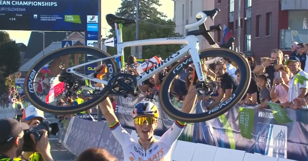 Demi Vollering, the winner of the 2026 European Championships