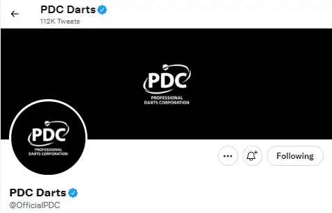 De social media-kanalen van de PDC kregen na het overlijden van Koningin Elizabeth een zwart tintje