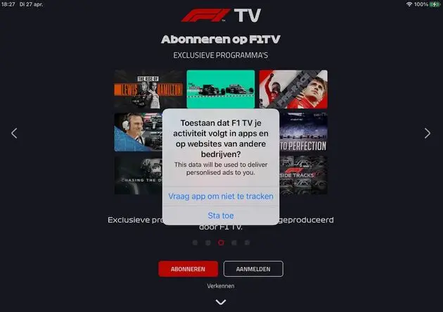 app tracking f1app