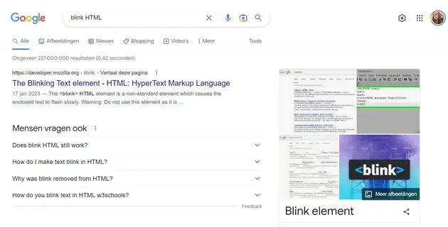 Blink html