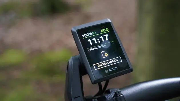 De Bosch Kiox 300 display is verbonden met je smartphone