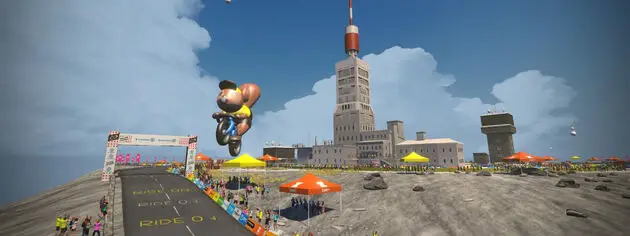 Zwift heeft de Mont Ven-top net wat feestelijker gemaakt