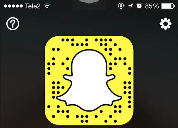 Zo ziet de nieuwe QR-code van Snapchat eruit.