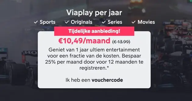 De nieuwe kortingsactie van Viaplay voor nieuwe klanten.