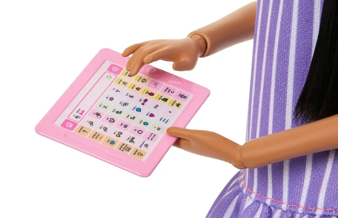 Barbie met een tablet