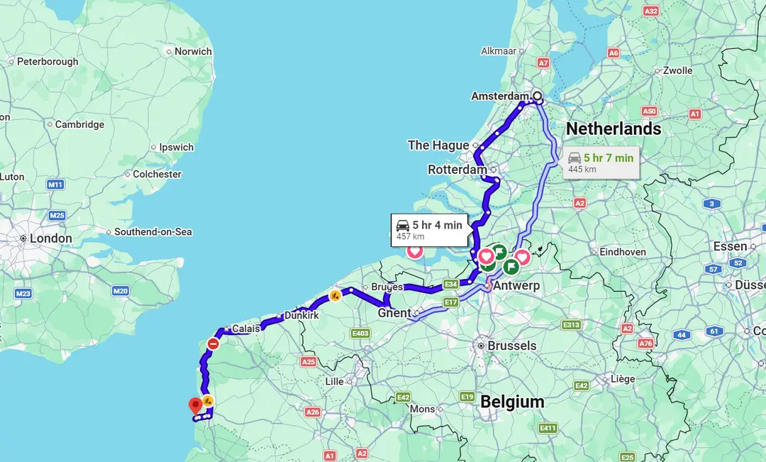 Berck-sur-Mer - Amsterdam roadtrip