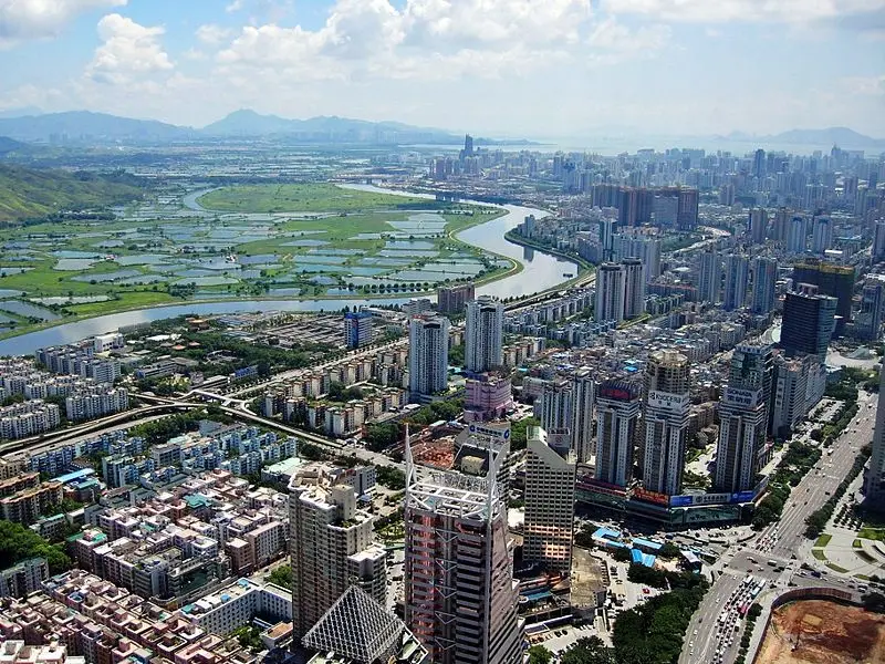 800px shenzhen cbd and river