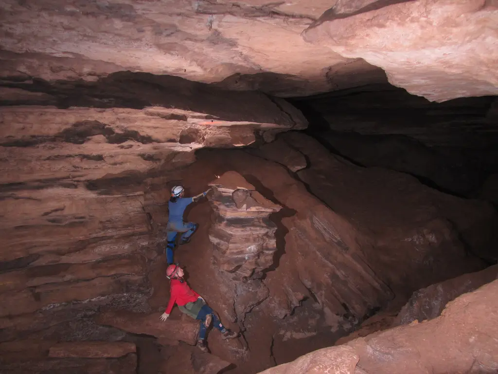 caving