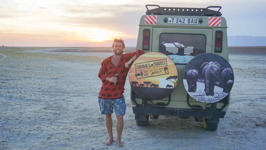 charlie with safari vehicle 1