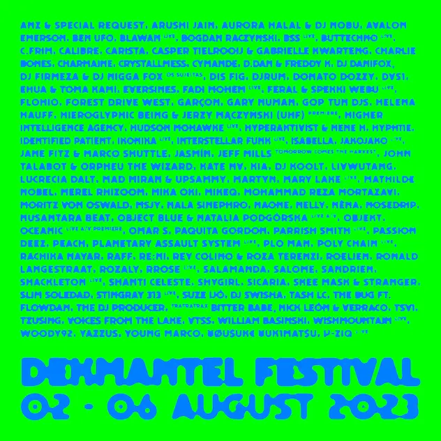 dekmantel 2023 final lineup