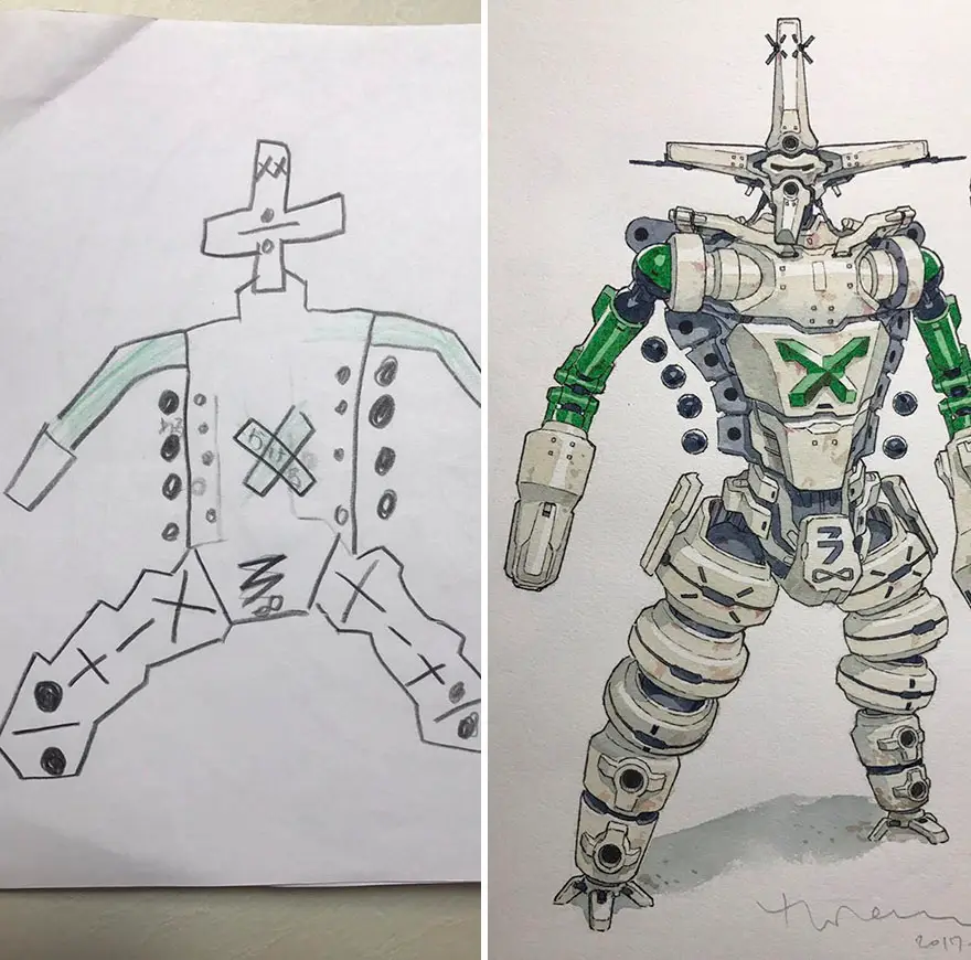 sons sketches to anime drawings thomas romain 16 5993f3755bac2 880
