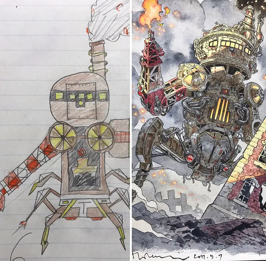 sons sketches to anime drawings thomas romain 21 5993f3846f070 880