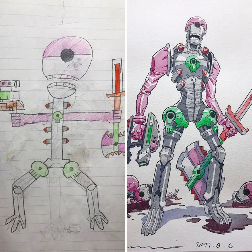 sons sketches to anime drawings thomas romain 4 5993f3579e34b 880