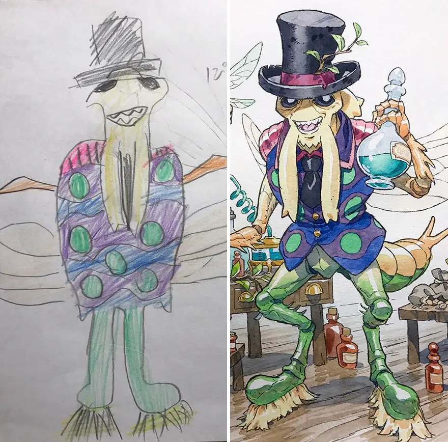 sons sketches to anime drawings thomas romain 7 5993f35fb95fa 880