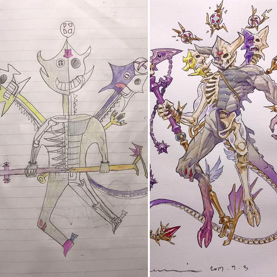 sons sketches to anime drawings thomas romain 8 5993f36226562 880