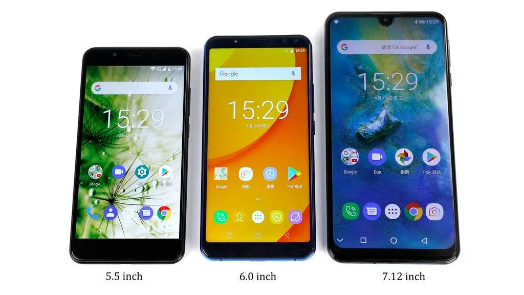55 inch vs 6 inch vs 712 inch
