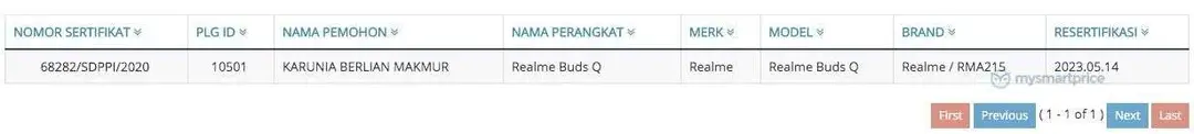 realme buds q certified