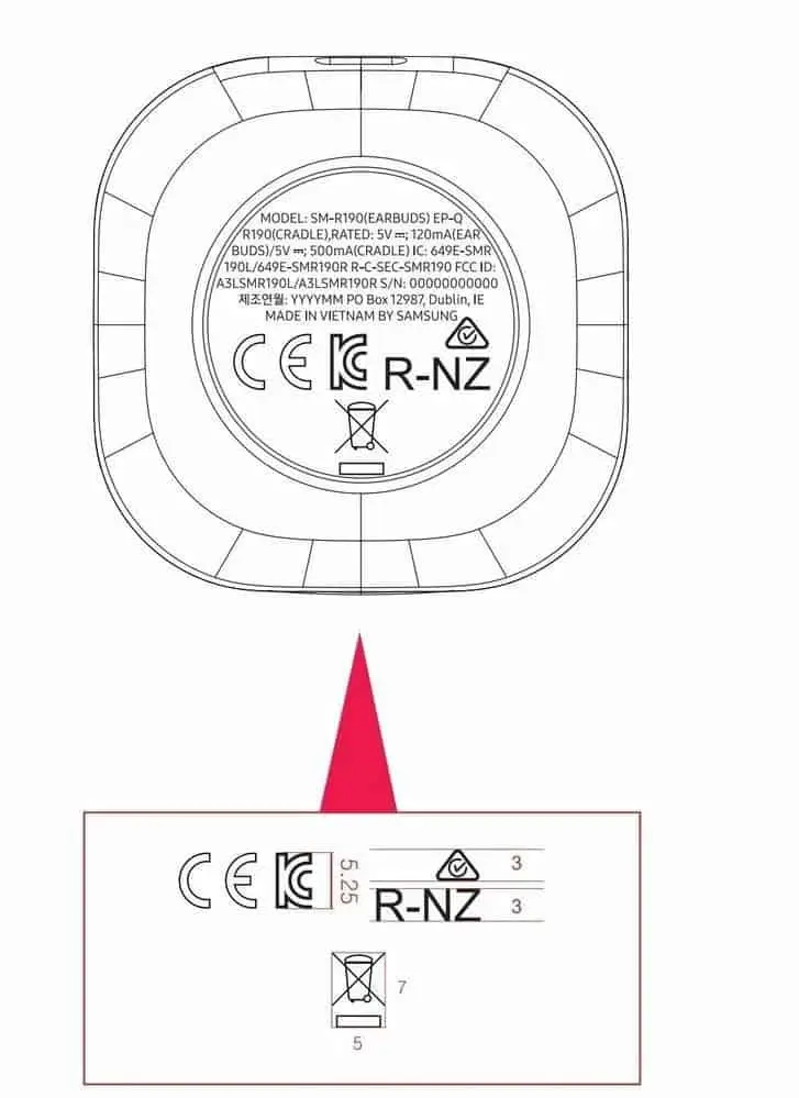 samsung galaxy buds pro fcc certification stamp