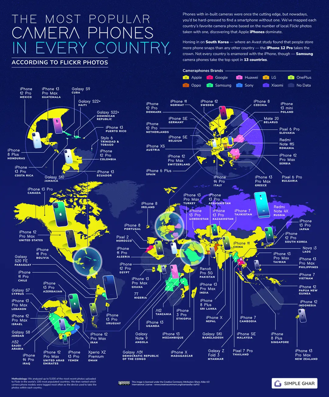 04 most popular cameras world map cameraphones