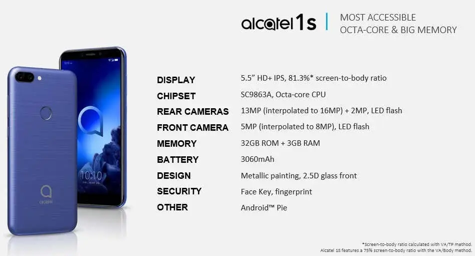 alcatel 1s