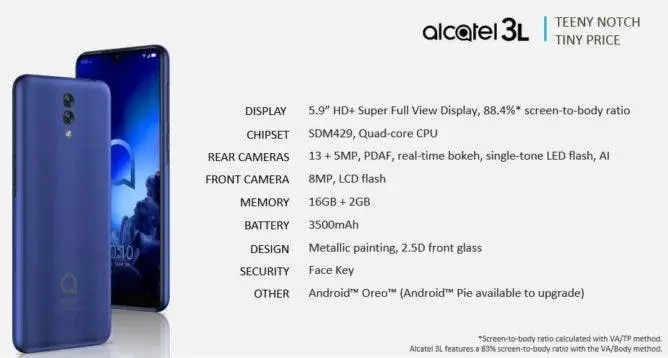 alcatel 3l