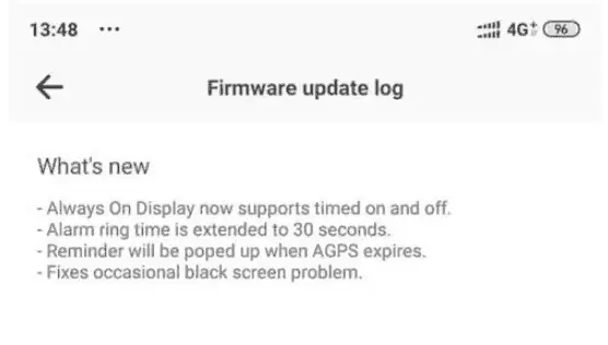 amazfit gtr update