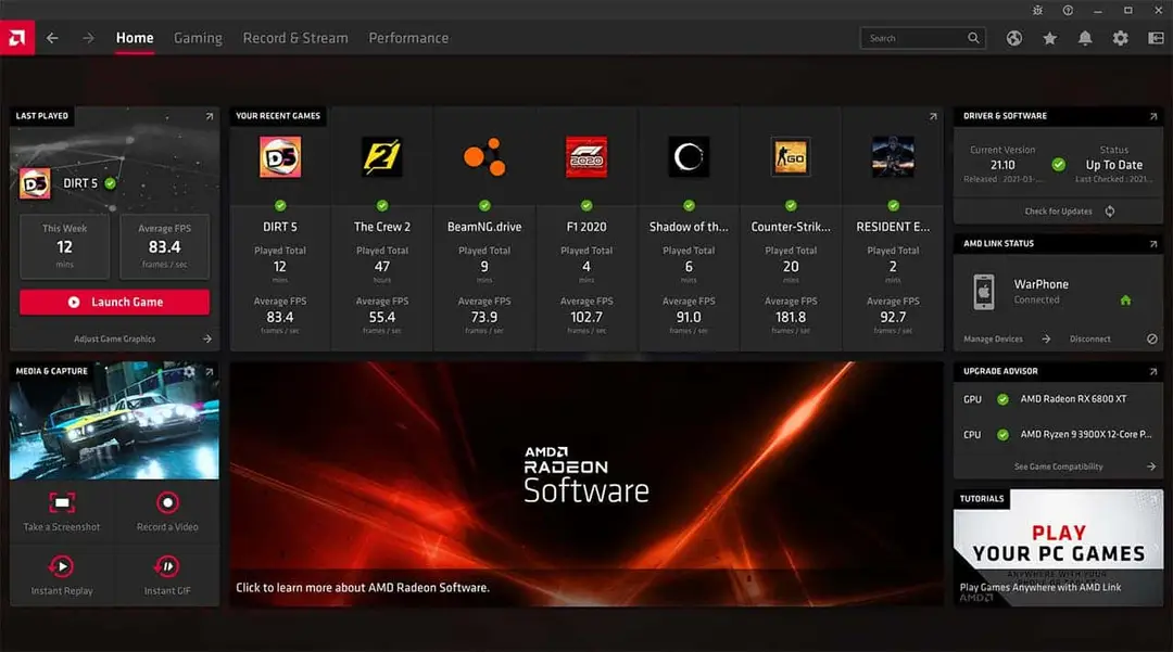 amd software for checking fps of pc games