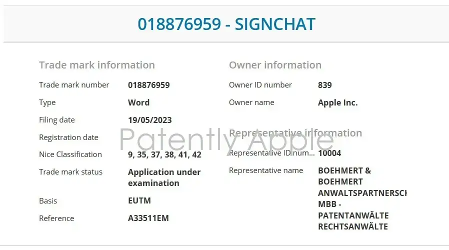 apple signchat a