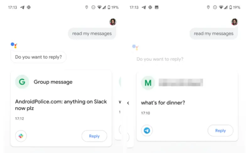 assistant reply slack telegram