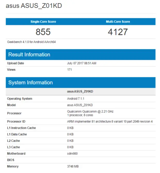 asus zenfone 4 asus z01kd