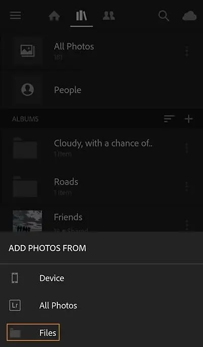 automatic imports on lightroom