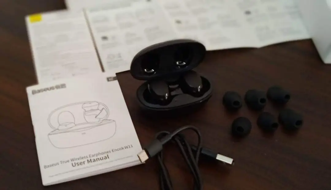 baseus encok w11 true wireless earbuds in the box 1