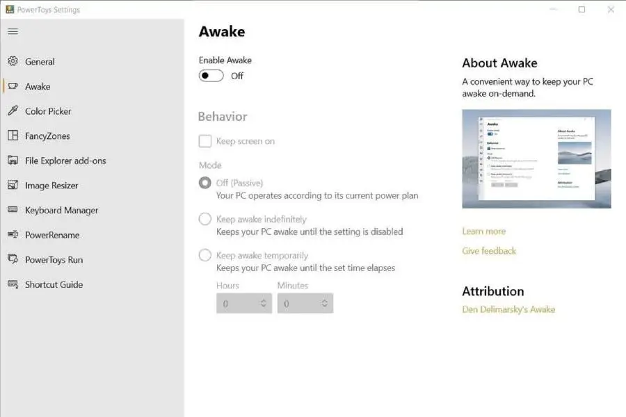 best powertoys utilities for windows awake