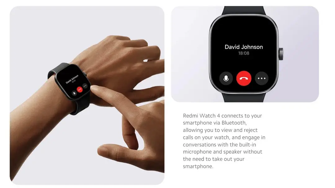 bluetooth call function of redmi watch 4