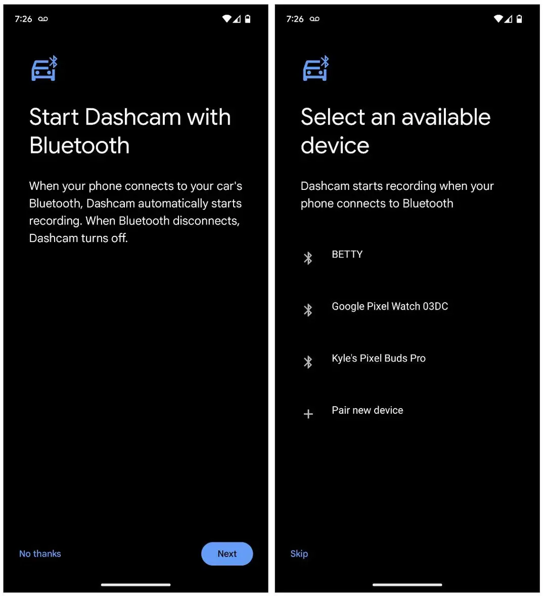 bluetooth option