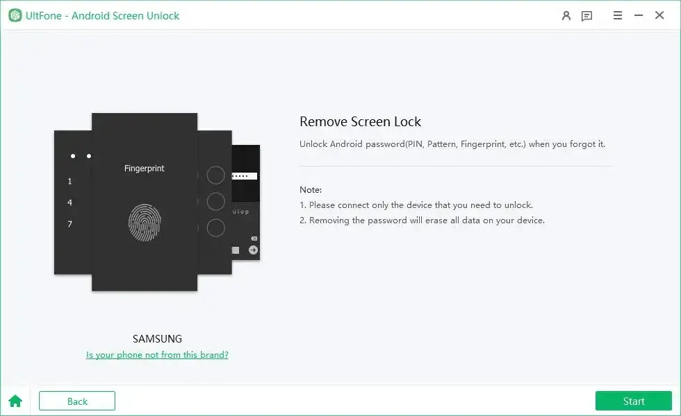 bypassing screen lock on samsung