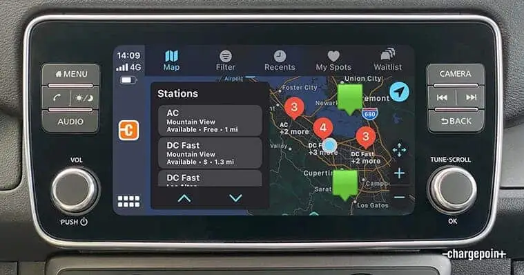 chargepoint for apple carplay