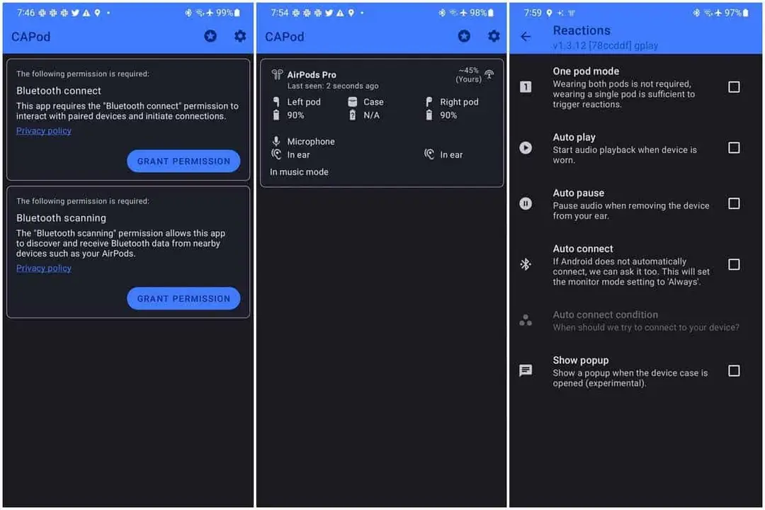 check the battery level of your airpods from your android phone