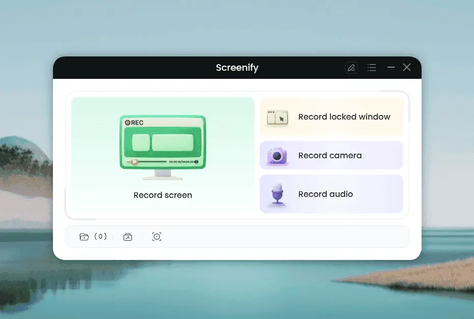 choose recording option
