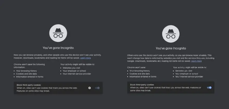 chrome incognito mode