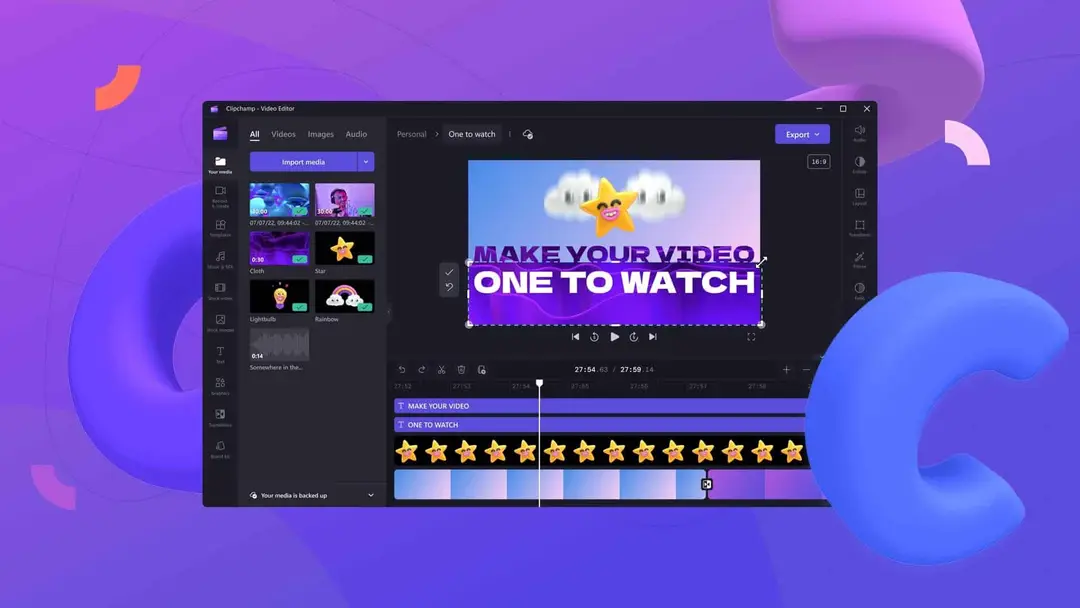 clipchamp editor
