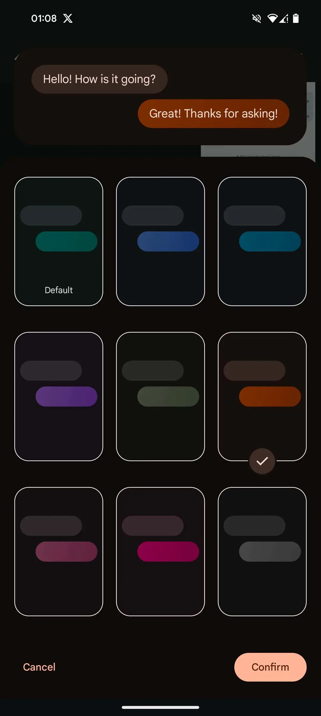 color options on google update