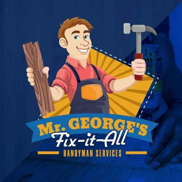 copy of blue vintage handyman cartoon logo template